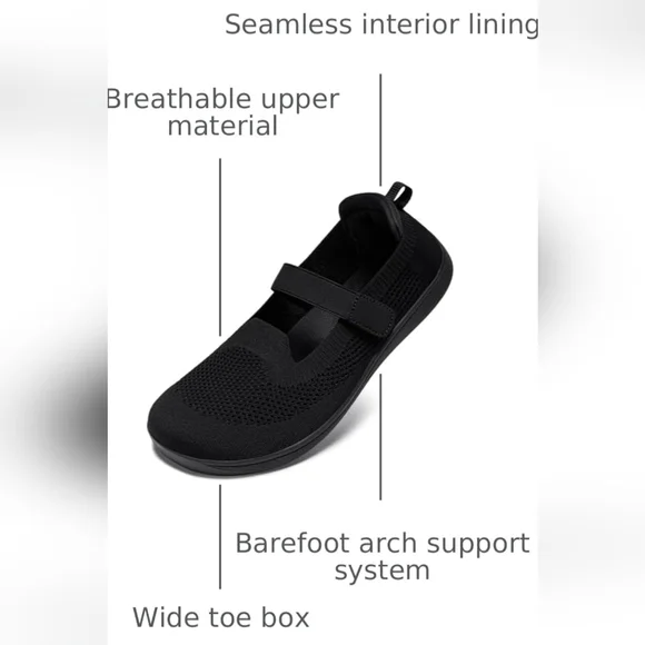 KEFUWU Wide Toe Orthopedic Walking Shoes | Size 9 (Fits 9.5) | Worn Once - Picture 2 of 10